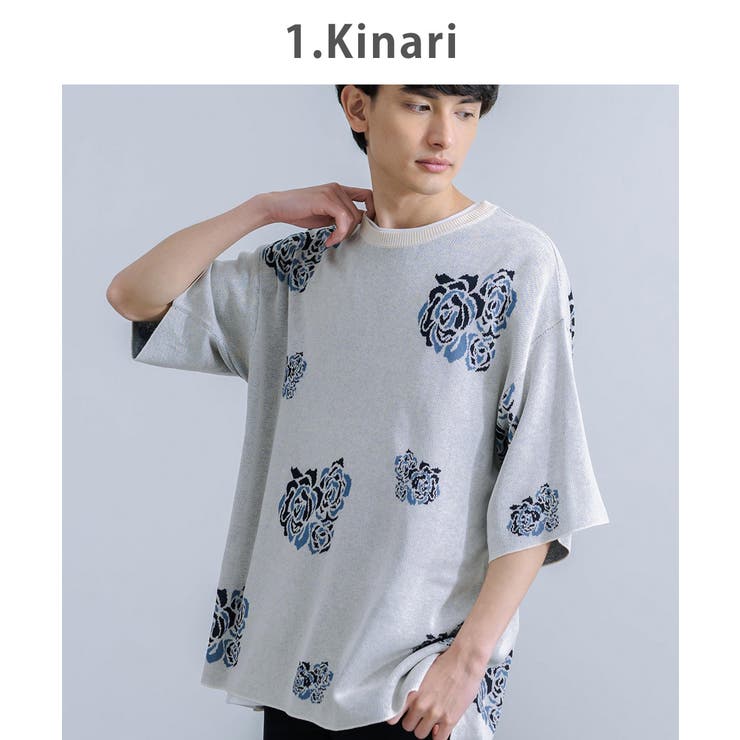 クルーネックサマーニット 5分袖セーター プルオーバー | Rocky Monroe | 詳細画像2 