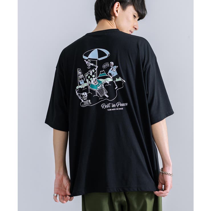 半袖Tシャツ 刺繍プリント スカル[品番：OE000007358]｜Rocky Monroe