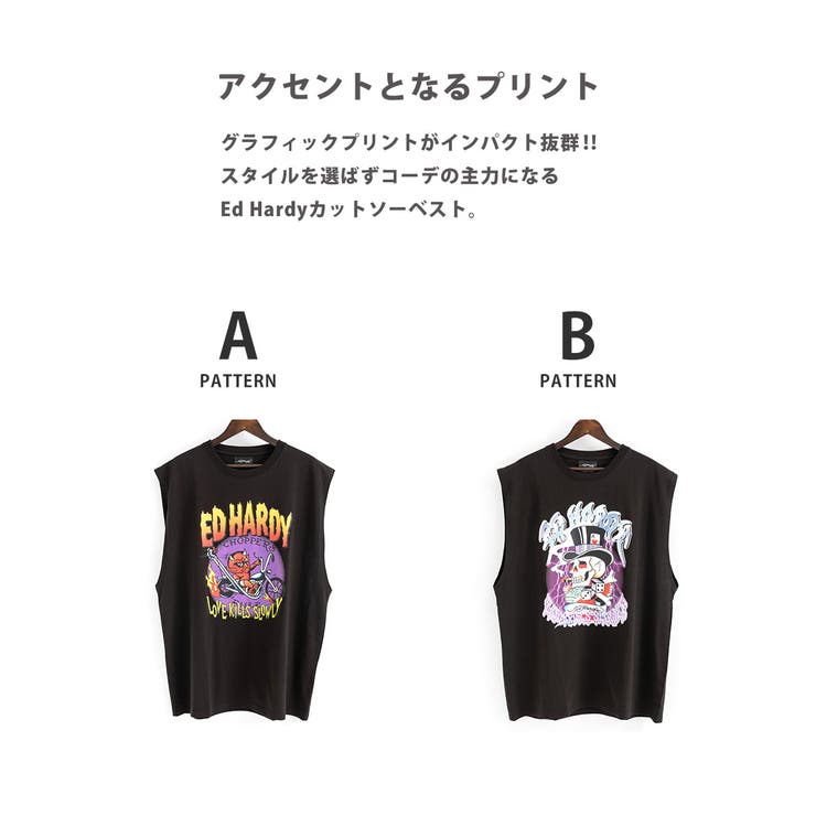 楽天市場】EdHardy エドハーディー ノースリーブ カットソー t