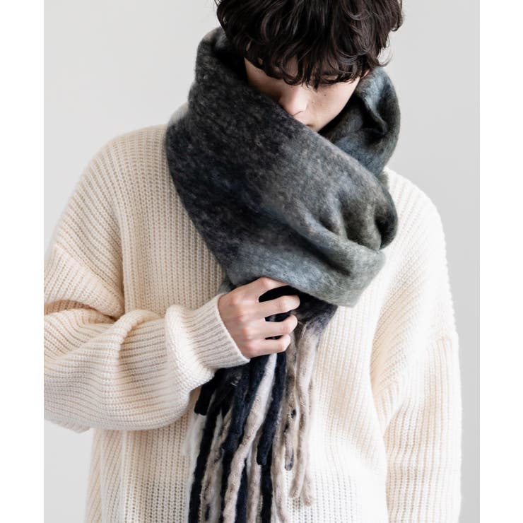 B | フリンジマフラー ボリュームストール 大判ストール | Rocky Monroe