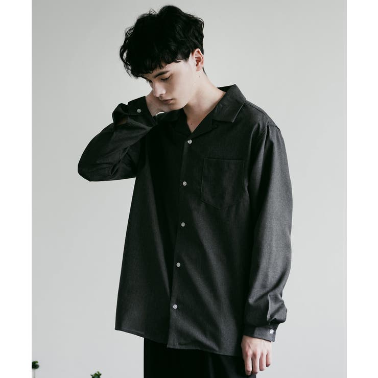 SANDRO サンドロ 黒　ビジュー付き　長袖シャツ　オーバーサイズ SANDRO サンドロ 黒 ビジュー付き 長袖シャツ オーバーサイズ