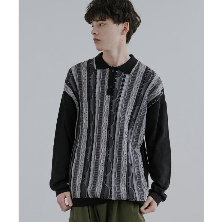 BUFFALOBOBS 黒 長袖ニット 2サイズ セール】BUFFALO BOBS｜バッファローボブズのニット/セーター