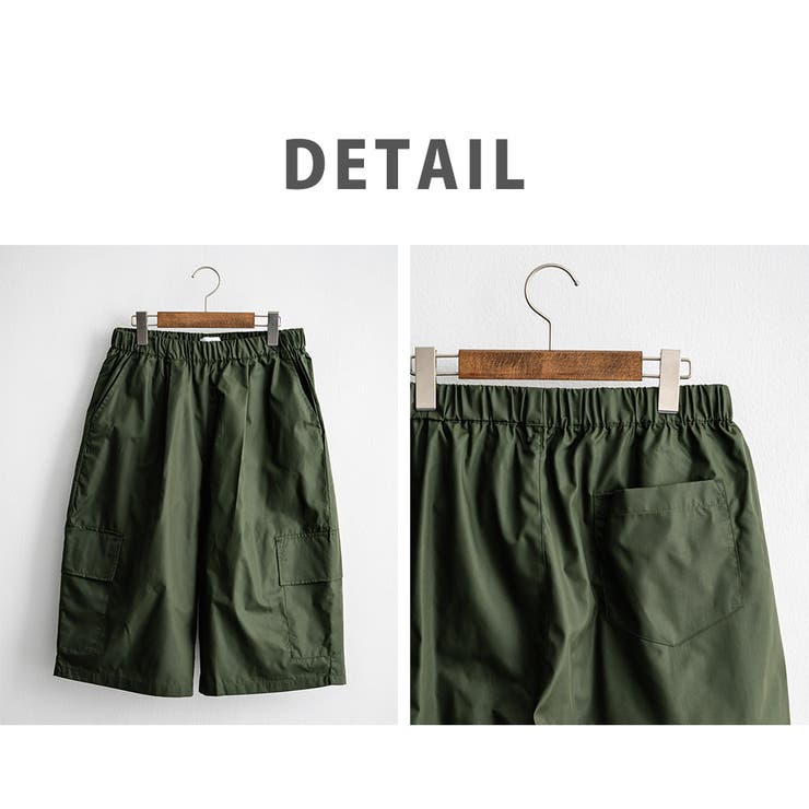 is-ness ナイロン 思いつけ ショート パンツ size40 カーキ