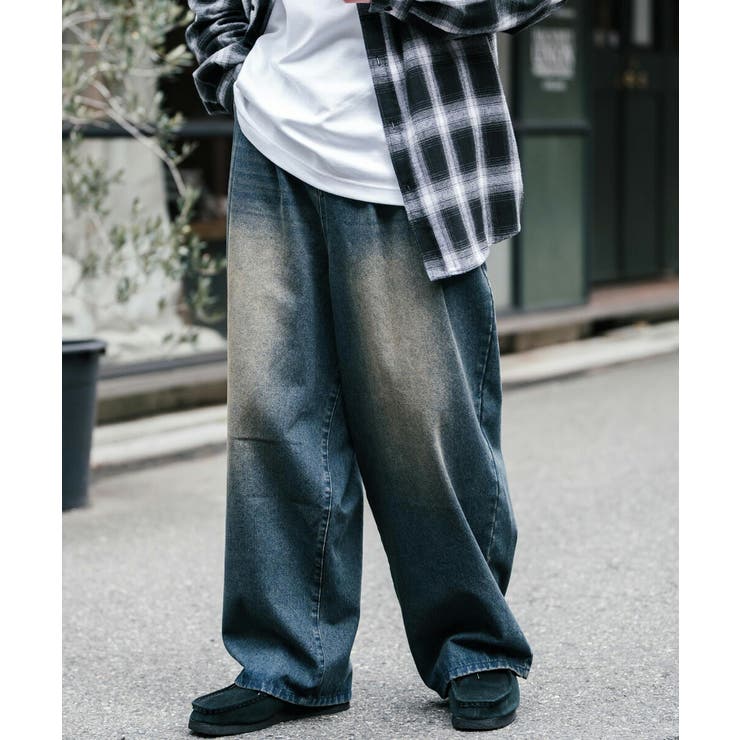 デニムパンツ ワイド ケミカル[品番：OE000007856]｜Rocky  Monroe（ロッキーモンロー）のメンズファッション通販｜SHOPLIST（ショップリスト）