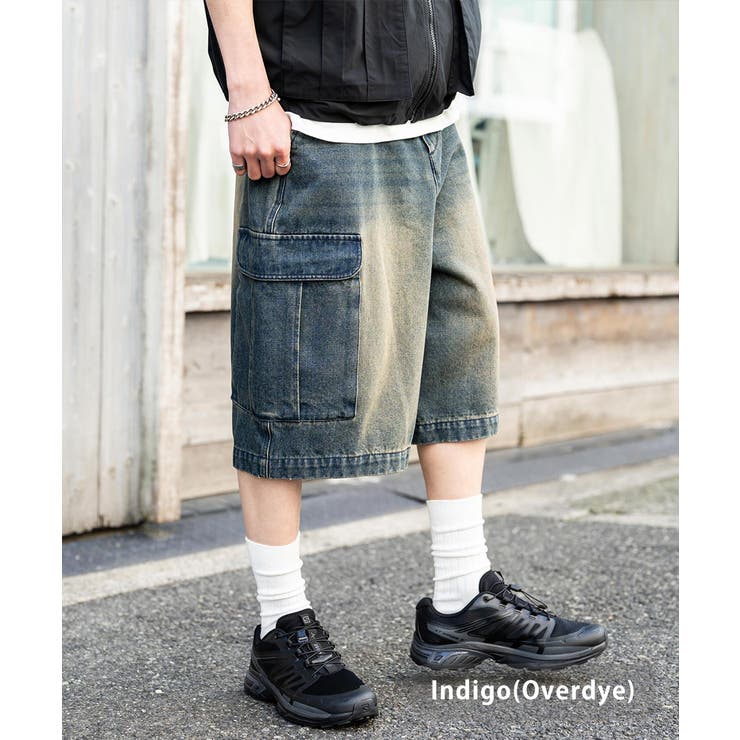 Rocawear ハーフ　ダークグレーデニム カーゴパンツ imgrc0066097556.jpg