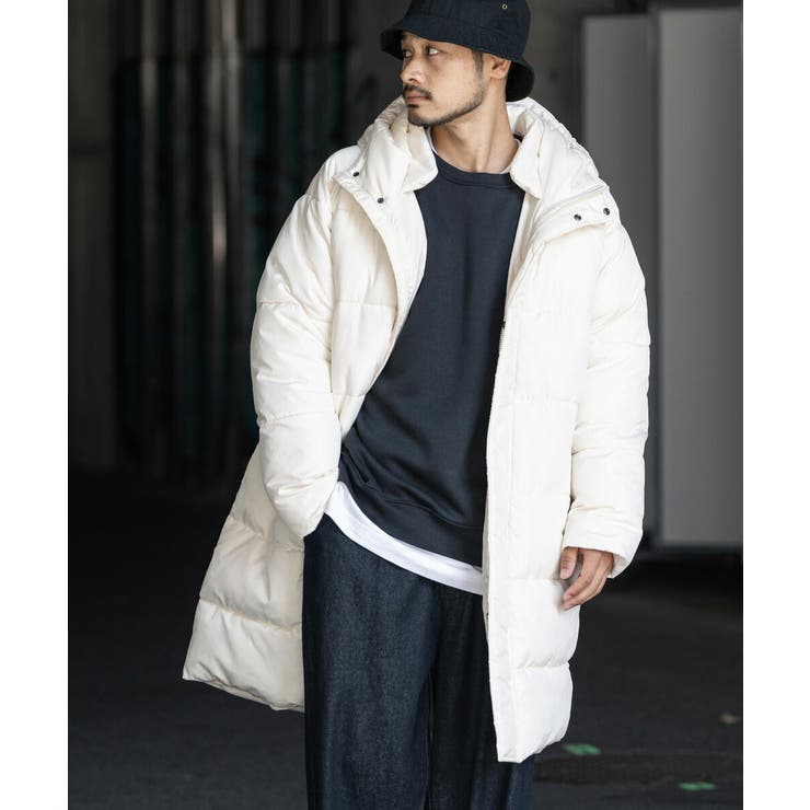 ファイバーダウンコート ベンチコート ロング[品番：OE000007639