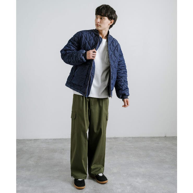 超希少 JAM ジョイフルモンスター 刺繍 デニム×MA1 中綿ジャケット150 JAPAN BLUE JEANS（ジャパンブルージーンズ） 別注 モンスター デニム