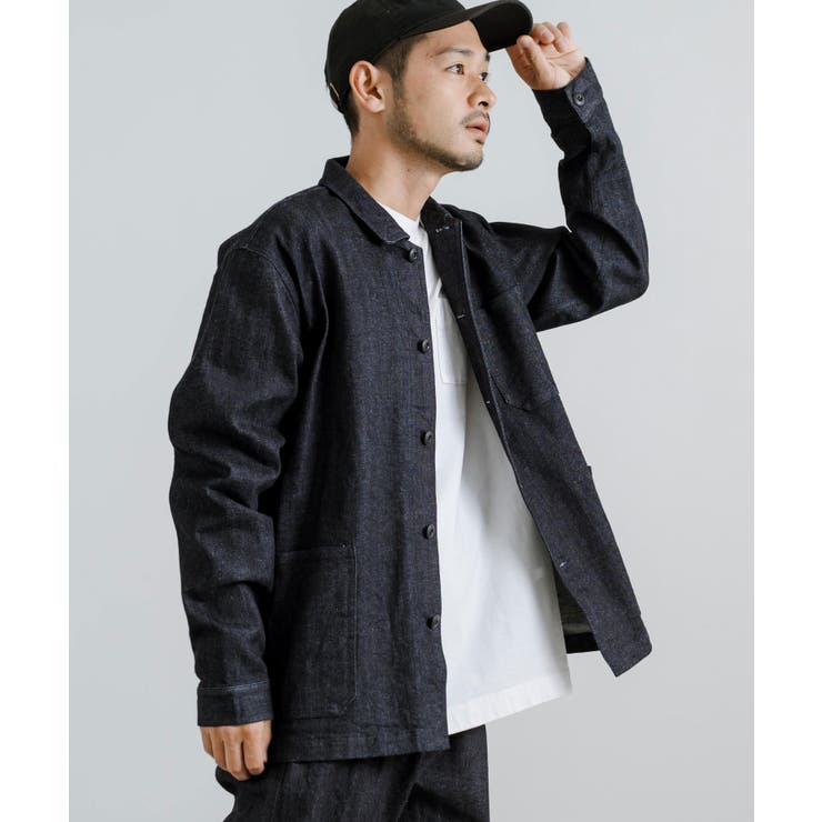 DK.インディゴ | カバーオール ワークジャケット 青耳ストレッチデニム | Rocky Monroe