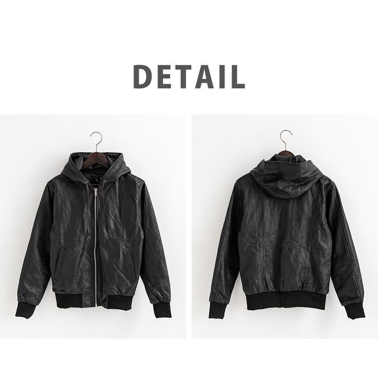 レザージャケット 本革 パーカー[品番：OE000007552]｜Rocky