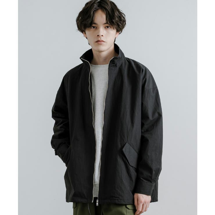 【SALE／37%OFF】 オーバーサイズブルゾン ジャケット スタンドネック[品番 ジャケット・アウター