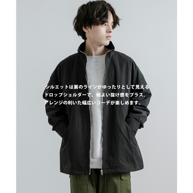 オーバーサイズブルゾン ジャケット スタンドネック[品番