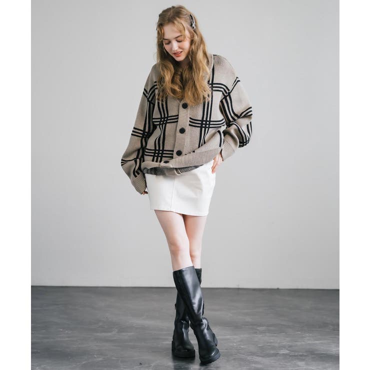 ニットカーディガン 総柄 オーバーサイズ | Rocky Monroe | 詳細画像31 