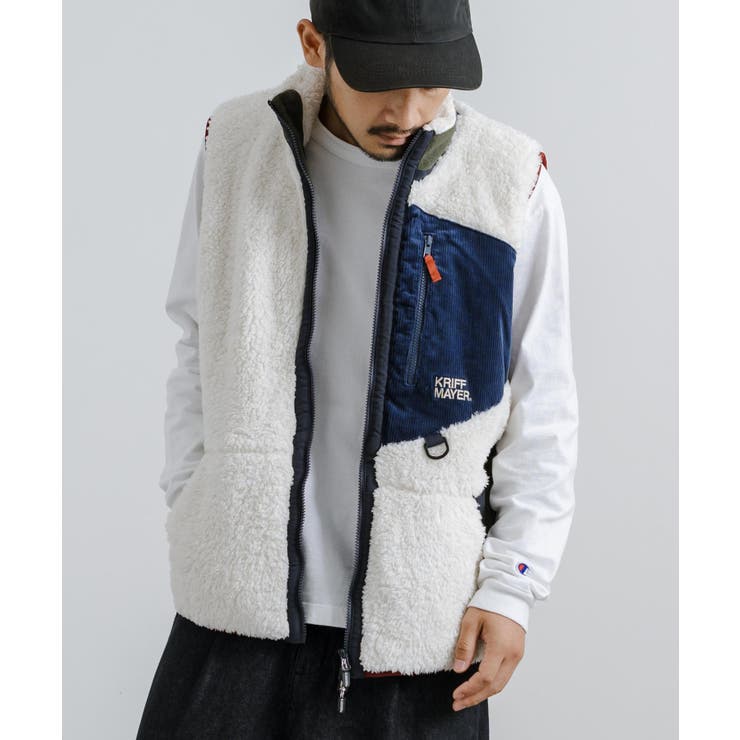 希少　Rocky Monroe 【 2WAY ボア　リバーシブルベスト 】 楽天市場】NEW 通販限定 ナイロン ボア リバーシブルベスト