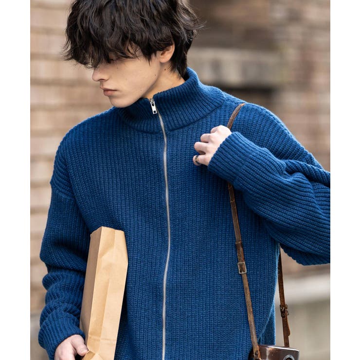 ETRO ネイビー 長袖カーディガン 46