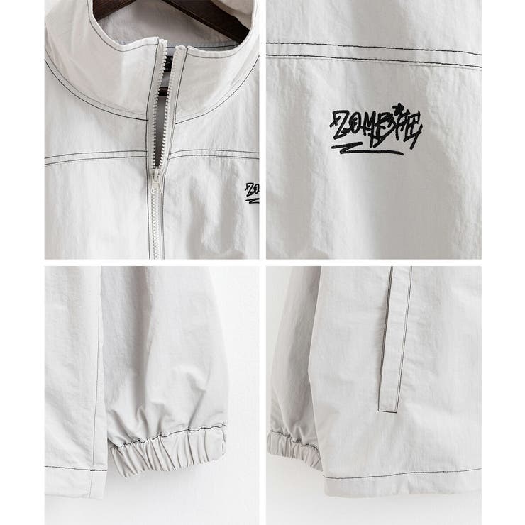 ナイロンジャケット スタンドネックブルゾン ライトアウター[品番