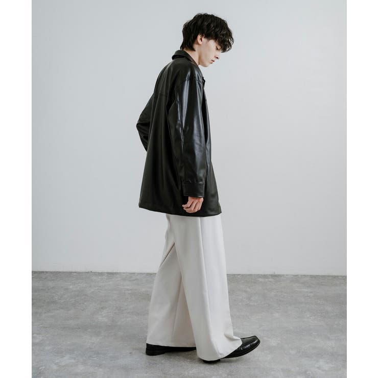 レザージャケット カーコート フェイクレザー[品番：OE000007714