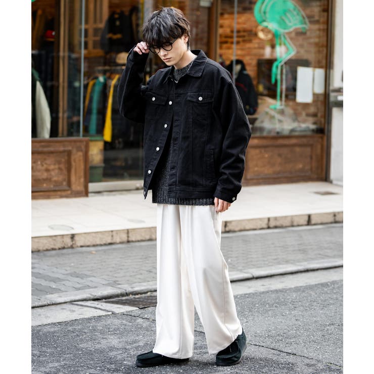 ブラックデニムジャケット オーバーサイズ Air Tokyo（エアートウキョー）の「オーバーサイズ 11oz