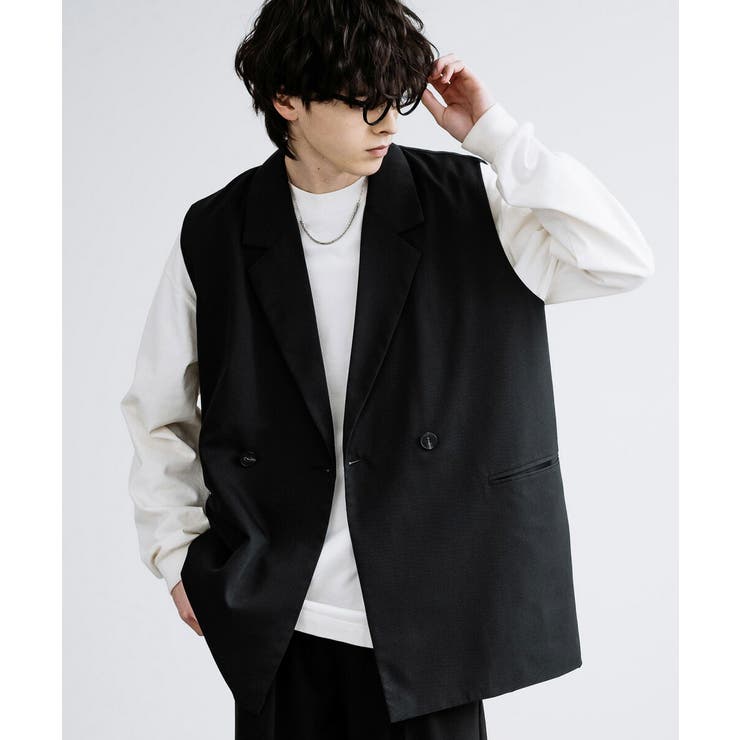 テーラードベスト ダブル ジレ[品番：OE000007760]｜Rocky Monroe