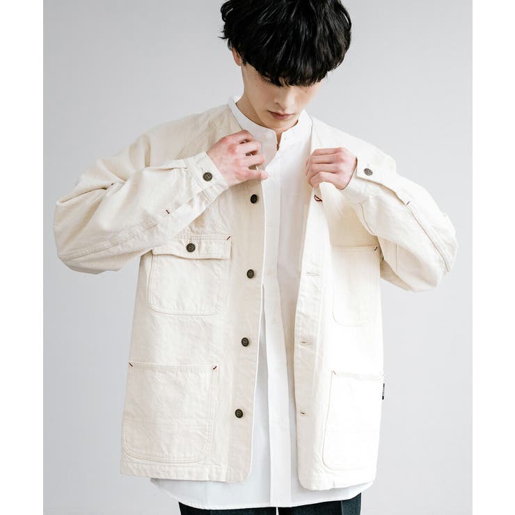 デニムジャケット Gジャン ノーカラー[品番：OE000007778]｜Rocky