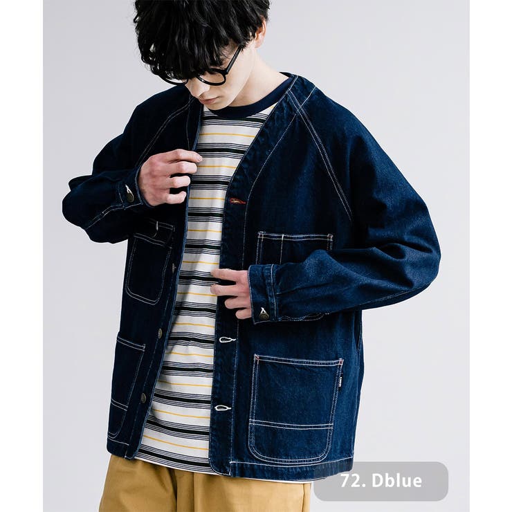 【kapital】デニム　ジャケット　モモンロー　Gジャン デニムジャケット Gジャン ノーカラー[品番：OE000007778