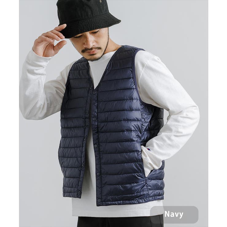 ダウンベスト Vネック ライトダウン[品番：OE000007734]｜Rocky  Monroe（ロッキーモンロー）のメンズファッション通販｜SHOPLIST（ショップリスト）