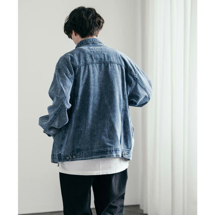 デニムジャケット オーバーサイズ ケミカルウォッシュ[品番