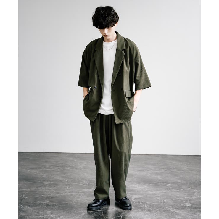 品質満点 セットアップ ダブルテーラード イージーパンツ[品番 スーツ