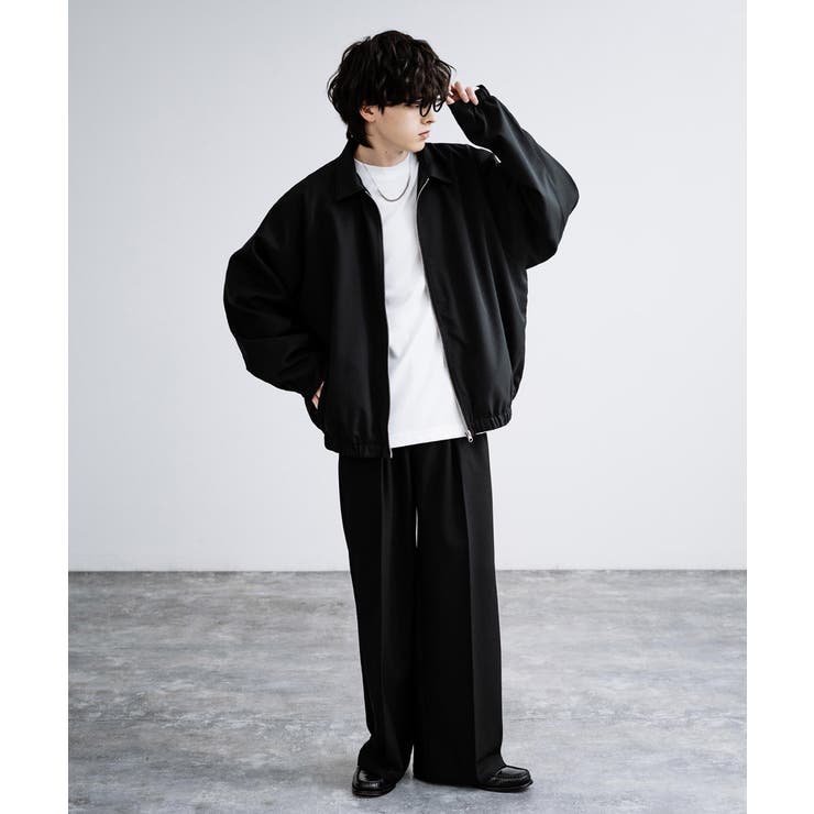 とんすけ　　スイングトップ　ブルゾン　黒　チェック　M p23506-1.jpg