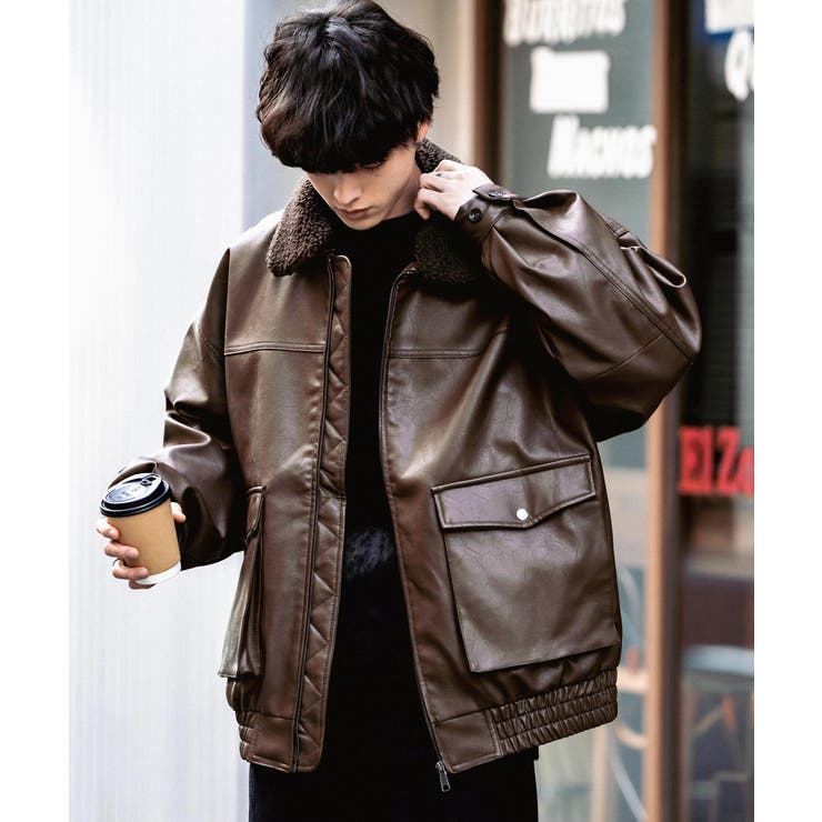 ブルゾン フライトジャケット 襟ボア[品番：OE000008218]｜Rocky