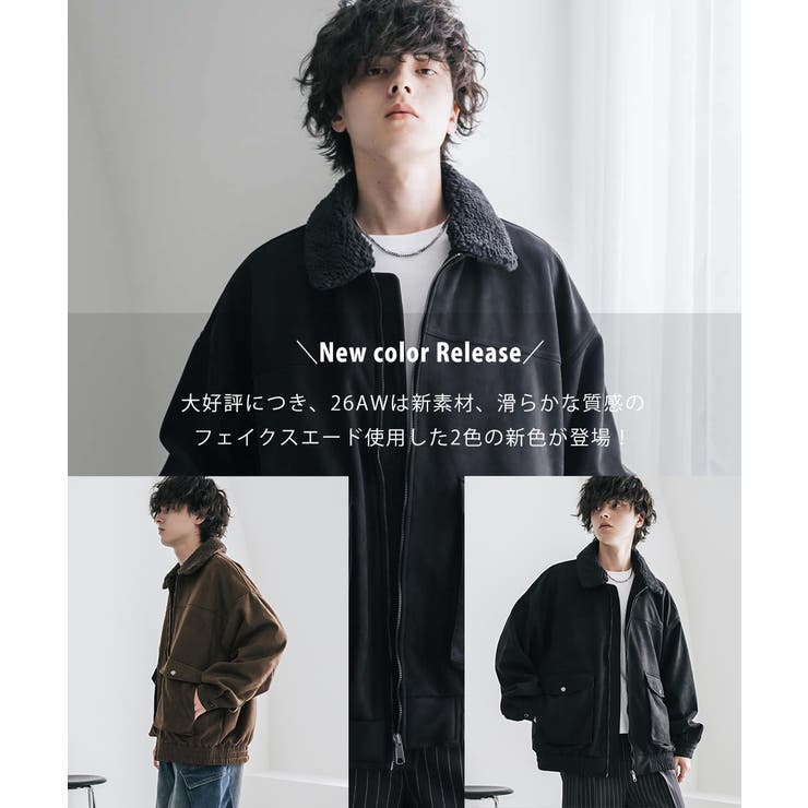 ブルゾン フライトジャケット ボア襟[品番：OE000008218]｜Rocky