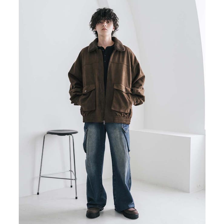 ブルゾン フライトジャケット ボア襟[品番：OE000008218]｜Rocky