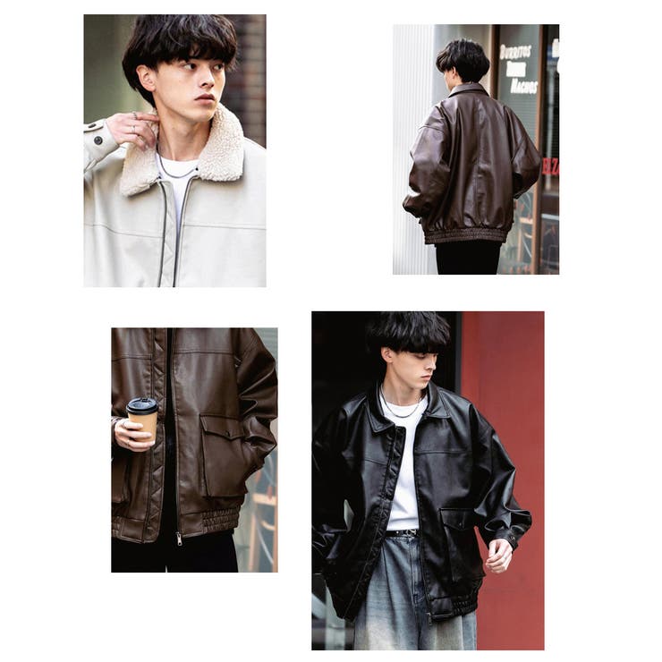ブルゾン フライトジャケット 襟ボア[品番：OE000008218]｜Rocky  Monroe（ロッキーモンロー）のメンズファッション通販｜SHOPLIST（ショップリスト）