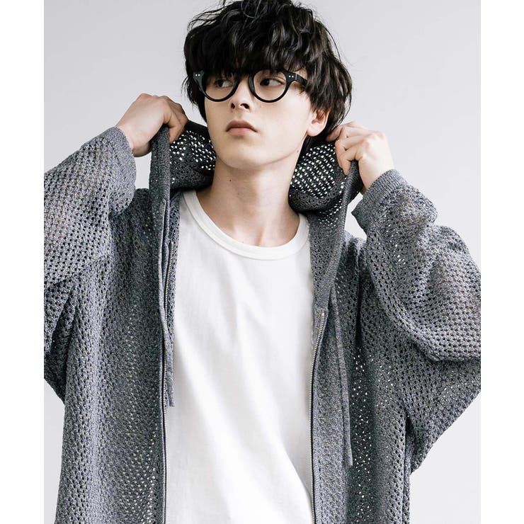 パーカー メッシュニット ダブルジップ[品番：OE000007823]｜Rocky