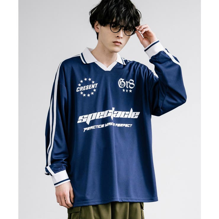 ゲームシャツ ロンT サッカーユニフォーム風[品番：OE000007847