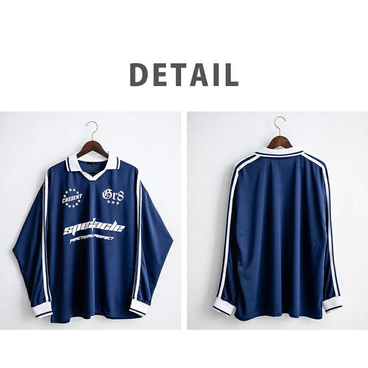 ゲームシャツ ロンT サッカーユニフォーム風[品番：OE000007847