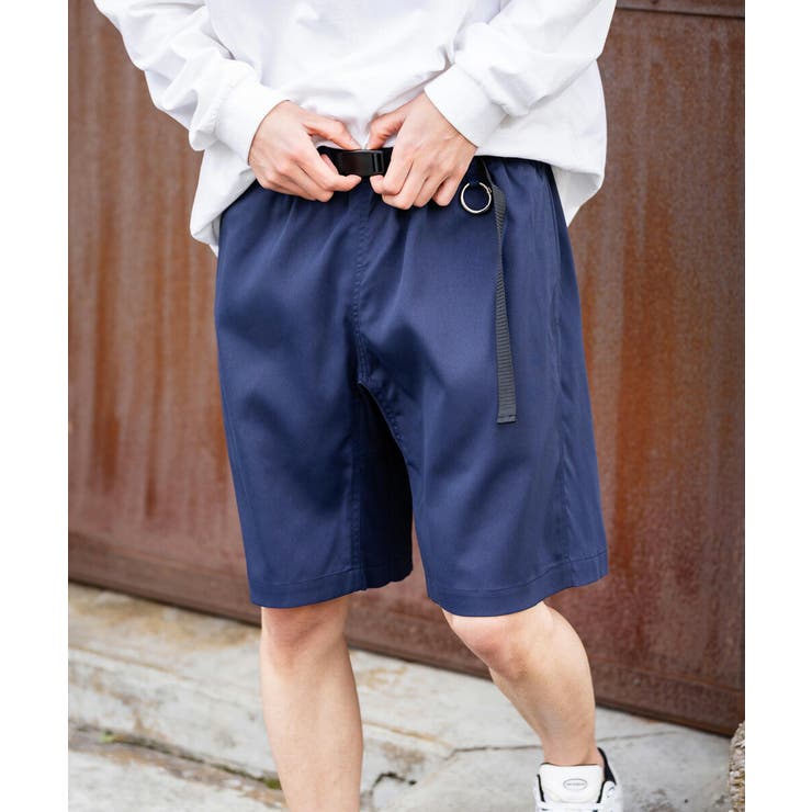 NBB WEEKENDウェビングベルトショートパンツ ショートパンツ ウェビングベルト ストレッチツイル[品番
