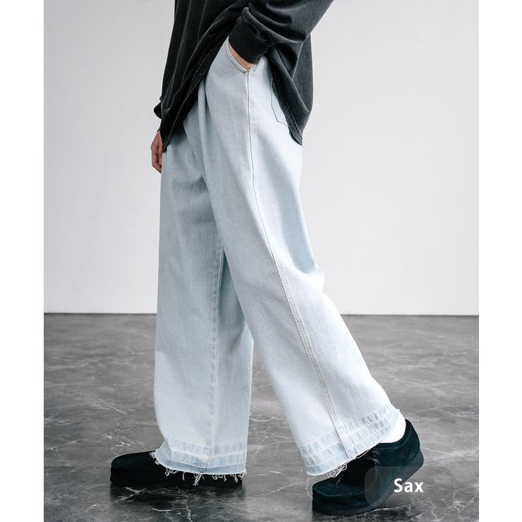DIOR カットオフフリンジデニムパンツ センターフリンジ カットオフデニムパンツ/サイドフリンジ