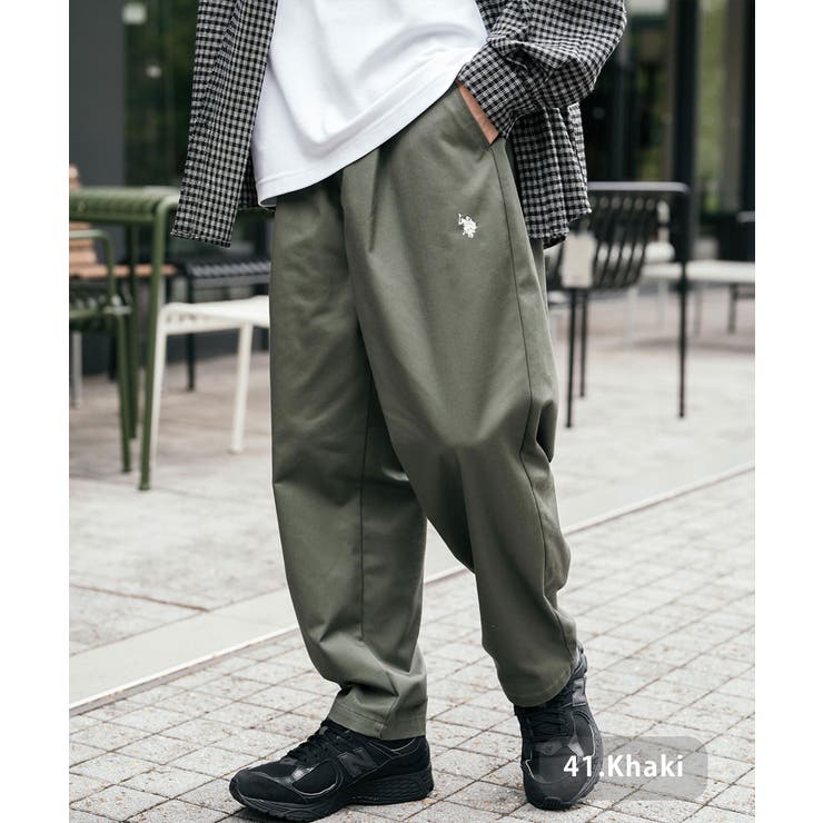 41.カーキ | バルーンパンツ デニム TCツイル | Rocky Monroe