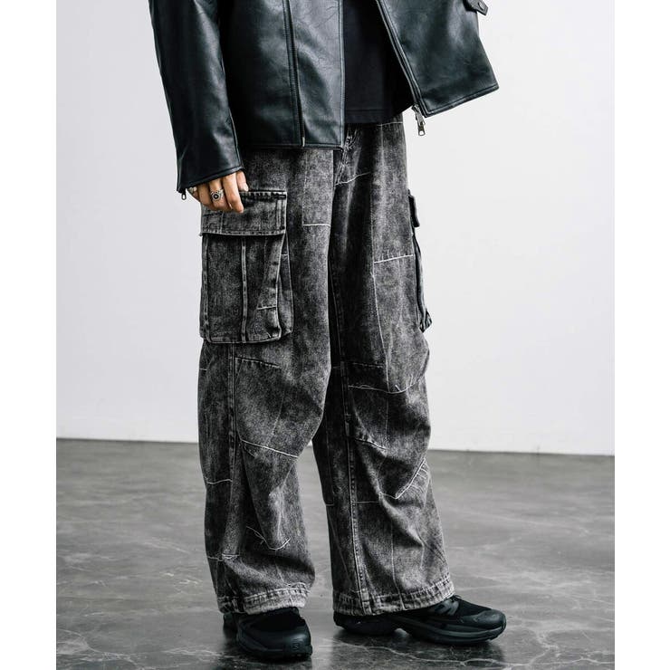 カーゴパンツ デニム ワイド[品番：OE000008225]｜Rocky Monroe