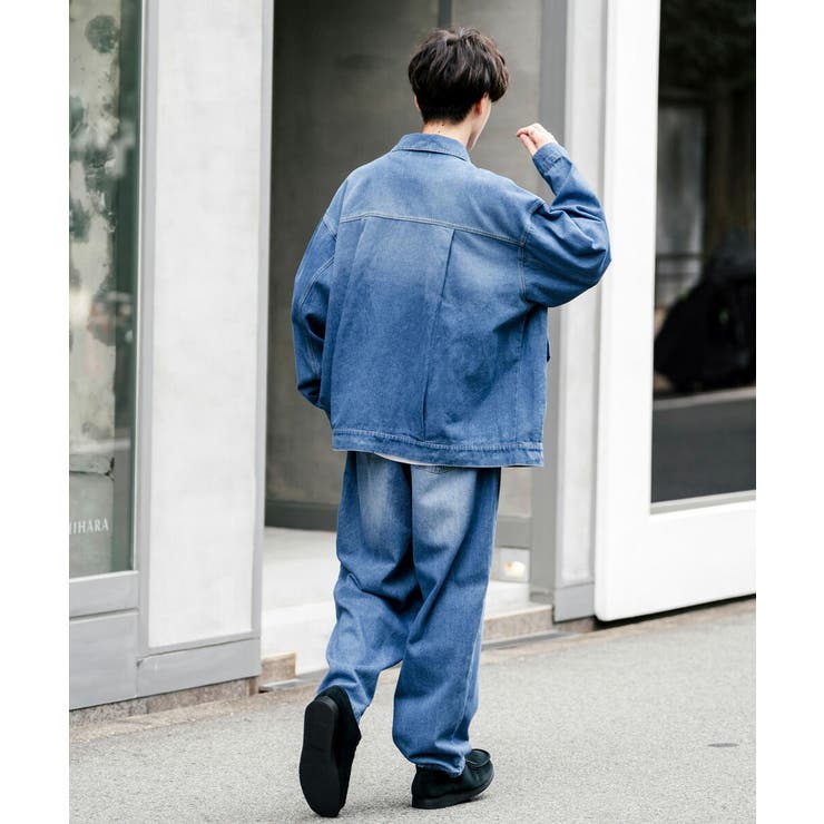 【T-ポイント5倍】 セットアップ デニムジャケット ワイドパンツ[品番：OE000008173 ジャケット・アウター