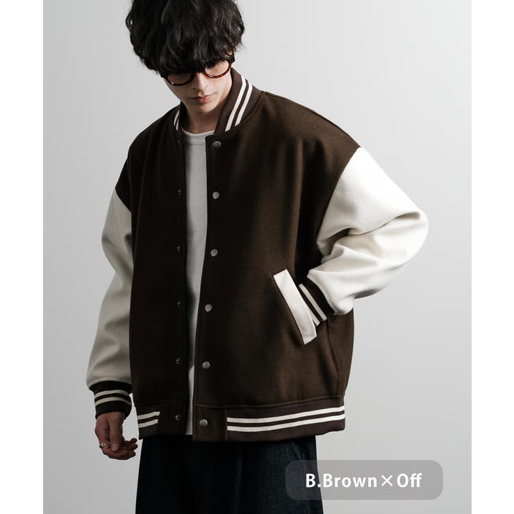 スタジャン テックメルトン 切替[品番：OE000008257]｜Rocky Monroe