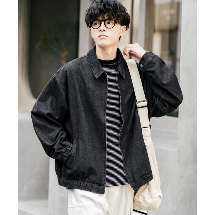 jeans new riky デニムボア ジャンパー ブルゾン 紺色