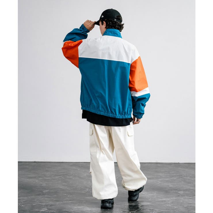 ナイロンジャケット ハーフジップ スタンドネック[品番：OE000008199