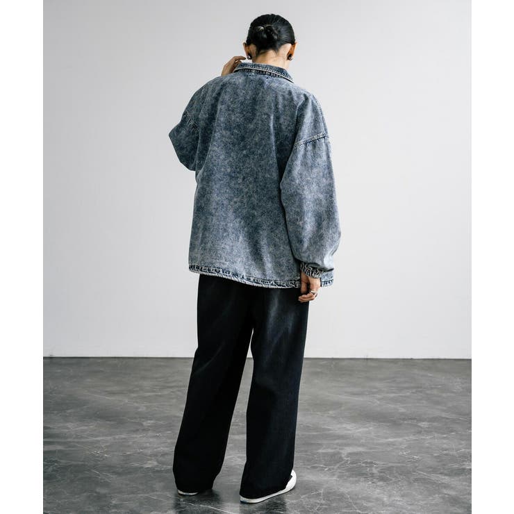 【現行☆極美品】BOGLIOLI テーラードジャケット デニム調 ウォッシュ加工 improves（インプローブス）の「ケミカルウォッシュ デニム コーチ