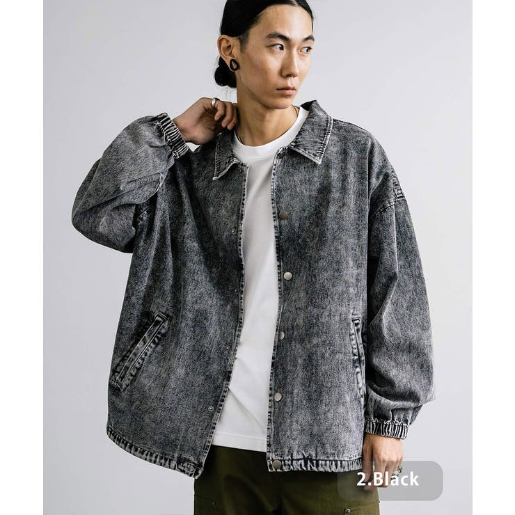 デニムジャケット コーチジャケット ケミカルウォッシュ[品番
