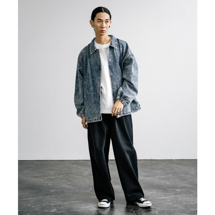 デニムジャケット コーチジャケット ケミカルウォッシュ[品番