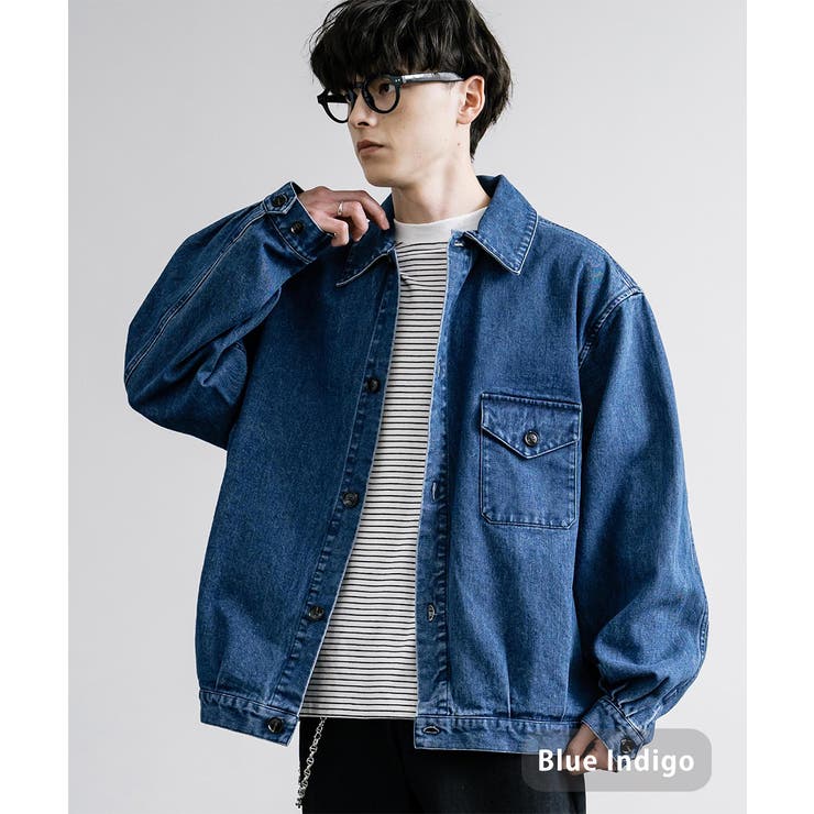 デニムジャケット オーバーサイズ インディゴ[品番：OE000008361]｜Rocky  Monroe（ロッキーモンロー）のメンズファッション通販｜SHOPLIST（ショップリスト）
