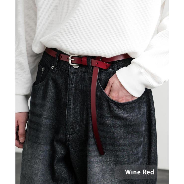 レザーベルト ナロー 牛革[品番：OE000008196]｜Rocky Monroe