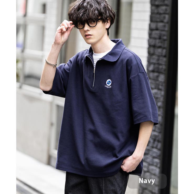 ポロシャツ ハーフジップ 半袖[品番：OE000007873]｜Rocky Monroe