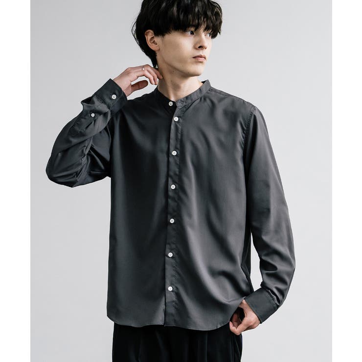 バンドカラーシャツ 接触冷感 長袖[品番：OE000007878]｜Rocky Monroe